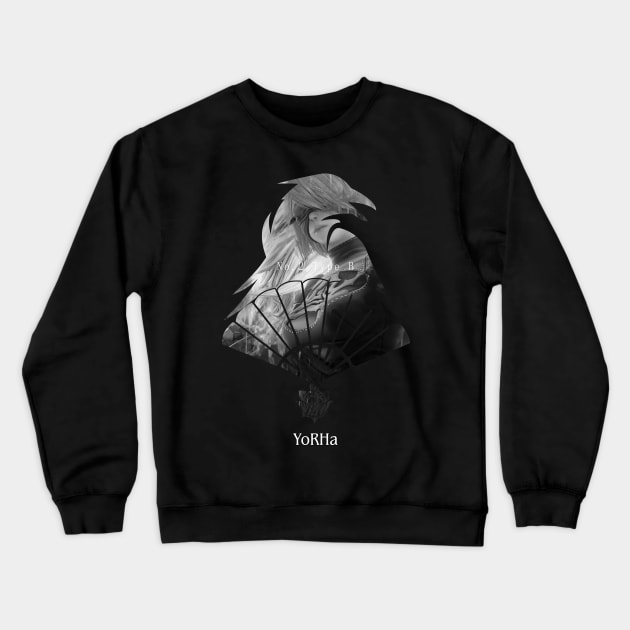 Raven's nest Drakengard sign Yorha 2B Crewneck Sweatshirt by stingi